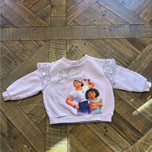 H&M Light Pink Kids Sweatshirt with Ruffle Sleeves